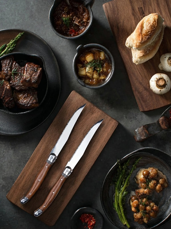 Laguiole affordable steakknives set of 6 wood look