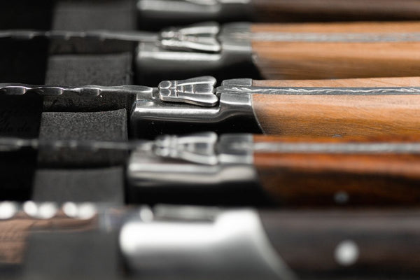 Laguiole steakknives mixed wood set of 6