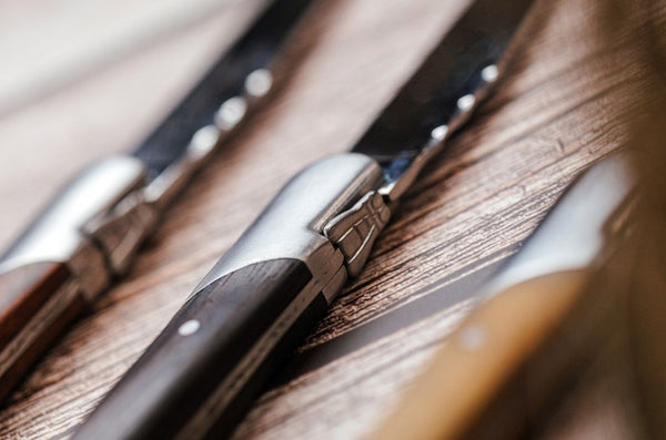 Laguiole steakknives mixed wood set of 6