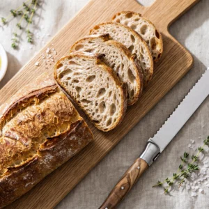 Laguiole bread knife with olive wood handle