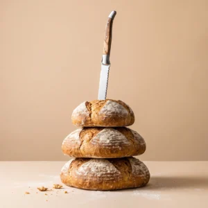 Laguiole bread knife with olive wood handle