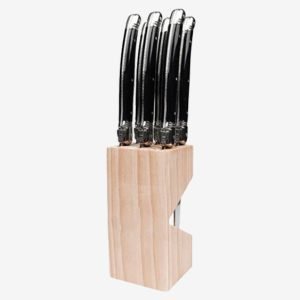 Laguiole Affordable Steakknives set of 6 Black