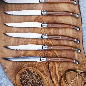 Laguiole Affordable Steakknives set of 6 wood look