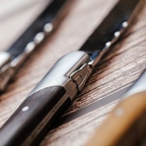 Laguiole Steakknives Mixed wood set of 6