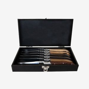Laguiole Steakknives Mixed wood set of 6