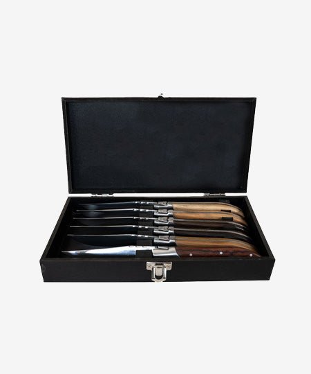 Laguiole Steakknives Mixed wood set of 6