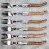 Laguiole Du Monde 6x Exclusive Forks in Olive Wood