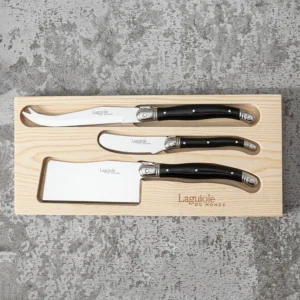 Laguiole Du Monde Affordable Cheeseset of 3 black