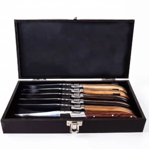 Steak Knives Exclusive Mixed Wood Set Of 6
