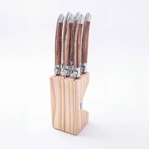 Steak Knives Affordable set of 6 wood look